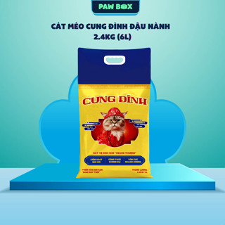 Cát mèo Cung Đình đậu nành cho mèo 2.4kg (6L)