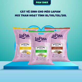 Cát vệ sinh cho mèo laPaw than hoạt tính cao cấp siêu khử mùi và kháng khuẩn, vón cục tốt, thơm lâu 8L/10L/15L/20L