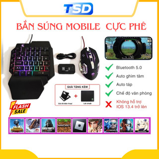 Combo bộ chuyển đổi chơi game Meiying M1 Pro và bàn phím chuột kết nối điện thoại chơi PUBG Mobile, Free Fire