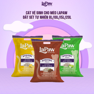 laPaw Cát vệ sinh cho mèo đất sét tự nhiên khử mùi, vón cục, thấm hút 8L/10L/15L/20L