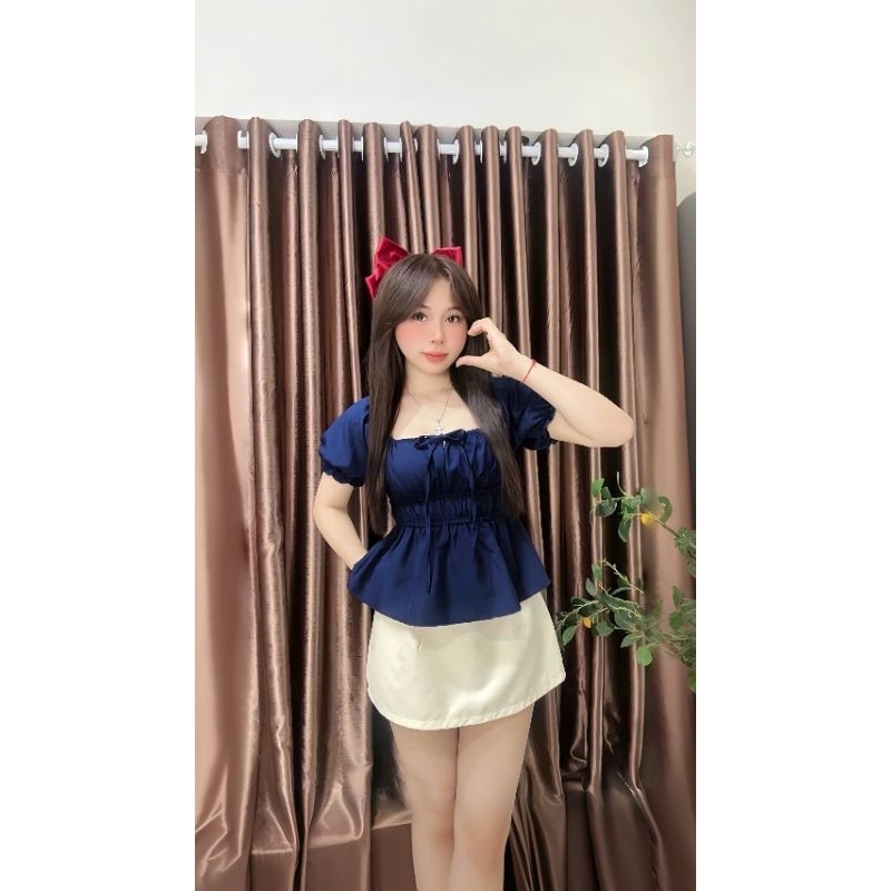 (35KG-95KG)Áo babydoll cổ vuông chiết eo tay phồng Minisize Bigsize Lụa Mềm MạiPhương Phương House A17-A18 | BigBuy360 - bigbuy360.vn