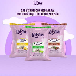 laPaw Cát vệ sinh cho mèo than hoạt tính cao cấp siêu vón cục, siêu khử mùi, thơm lâu, ít bụi 8L/10L/15L/20L
