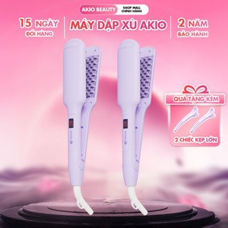 Máy Dập Phồng Chân Tóc Akio Bản To Có Ion Âm Dập Xù 19 Mức Nhiệt Màn Hình LED Bảo Vệ Tóc Không Hư Tổn