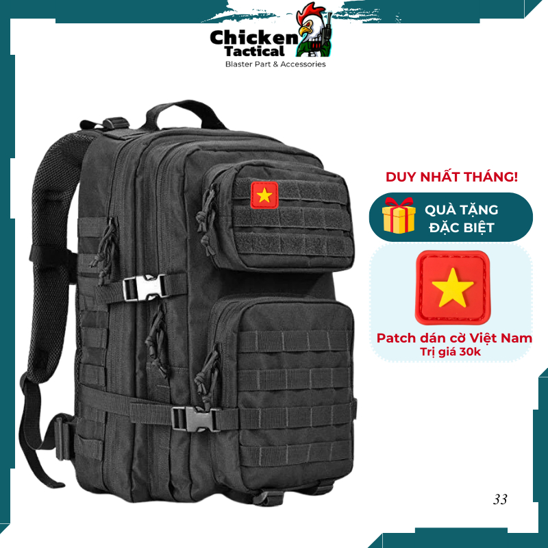 Balo chiên thuật 3P sức chứa lớn 45L chống thấm nước tiện dụng