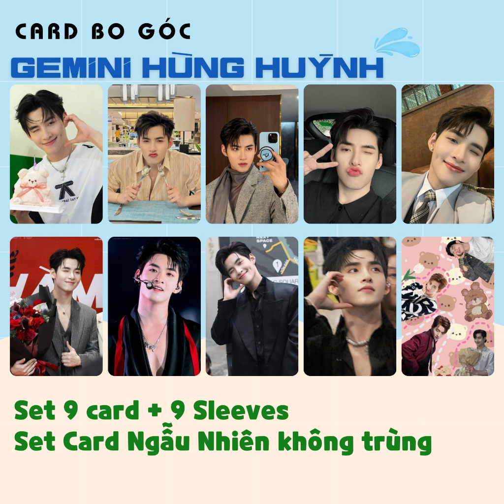 SET 9 Card Bo Góc Gemini Hùng Huỳnh - Card Huỳnh Hoàng Hùng Gemini - [Mua 5 Tặng 1]