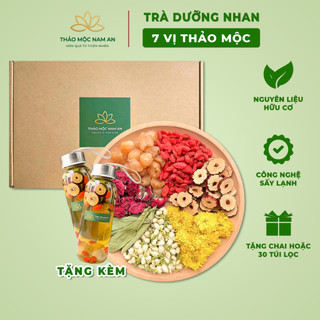  Trà Dưỡng Nhan 7 Vị Thảo Mộc  Hộp 30 Gói  Đẹp Da Mát Gan Thanh Nhiệt Dễ Ngủ Giảm Rụng Tóc 