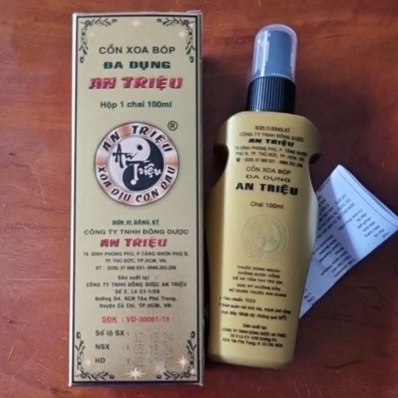 CỒN XOA BÓP AN TRIỆU CHAI 100ml