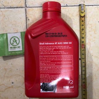 NHỚT XE MÁY SHELL AX3 800ml chính hãng