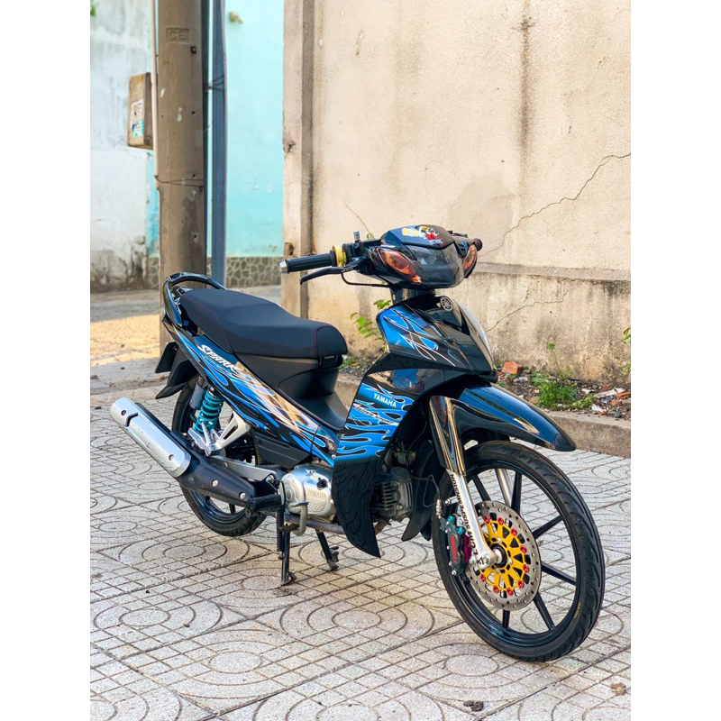 TEM RỜI SIRIUS LỬA XANH ĐEN (nhãn dán decal) sirius