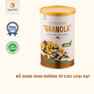 Granola siêu hạt ngũ cốc ăn kiêng Quê Việt, nguyên liệu hữu cơ - 1 hộp x 500g