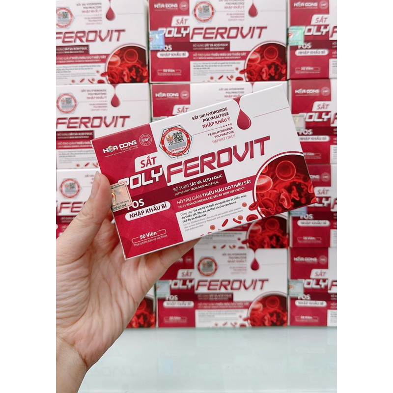 SẮT POLY FEROVIT bổ sung sắt và acid folic hỗ trợ tăng tạo máu phòng ngừa thiếu máu do thiếu sắt
