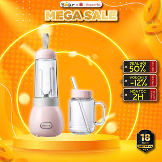 Máy Xay Sinh Tố Cầm Tay 0.4L Bear LLJ-C04W1 -150W- 2 Cối Xay Đá Viên Nhỏ- Chính Hãng- BH 18 tháng