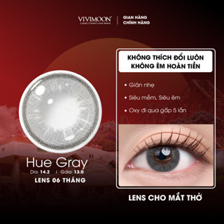 Kính áp tròng VIVIMOON lens cận màu xám cho mắt thở Huế Gray (Giá 01 đôi)