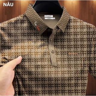 Áo polo nam cổ bẻ BASIC thiết kế hoạ tiết Monogram hiếm có khó tìm đẳng cấp 2025 - B01