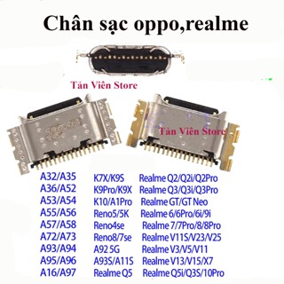 Set 10c Chân Sạc Oppo A52 A32 A35 A36 A53 A54 A55 A56 A57 A58 A72 A73 A93 A94  A16 A97 K9S K9 K9X K10 A1pr Reno 5 reno 8