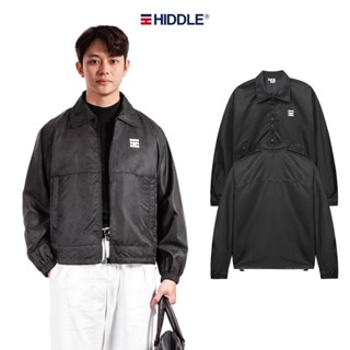  Áo khoác dù nam cao cấp 2 lớp HIDDLE màu đen khóa kéo chống nắng kháng nước| H05-AK3 