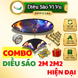 Combo diều sáo 2m mẫu HIỆN ĐẠI (DIỀU + SÁO + DÂY) (CÓ QUÀ TẶNG)