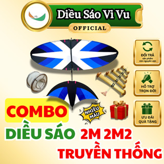 Combo diều sáo 2m mẫu TRUYỀN THỐNG (DIỀU + SÁO + DÂY) (CÓ QUÀ TẶNG)