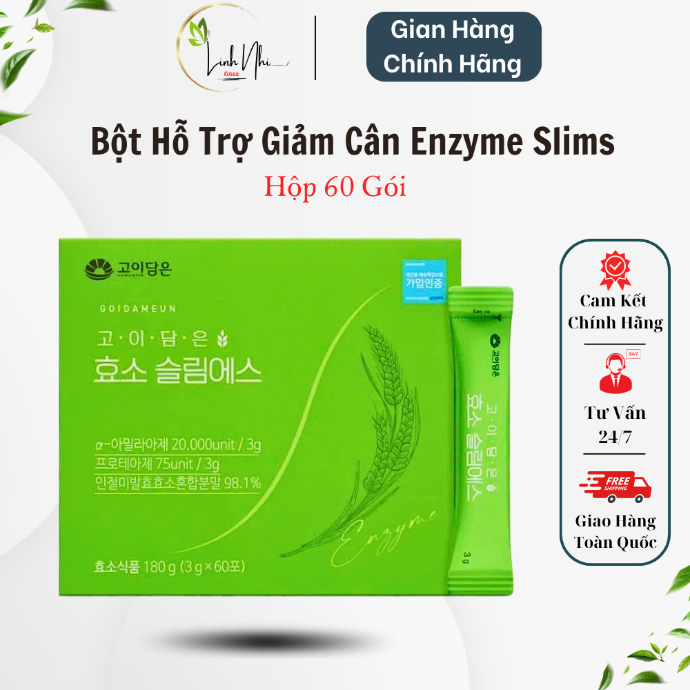 Bột Giảm Cân Enzyme Slims GC Hàn Quốc, Hỗ Trợ Quá Trình Giảm Cân Và Giảm Các Vấn Đề Tiêu Hoá Phổ Biế