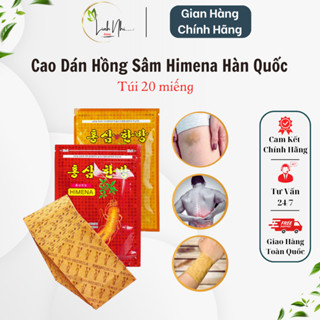 Cao Dán Hồng Sâm Himena GC Hàn Quốc, Giảm Đau Nhanh Và Làm Tan Các Vết Bầm Tím Túi 20 Miếng