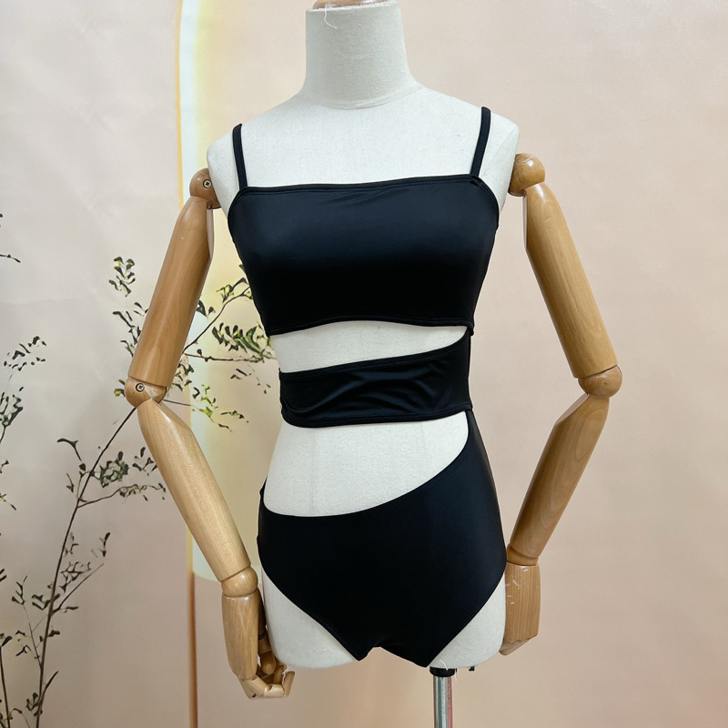 [ĐỒ BƠI LIỀN MẢNH LOẠI 1] Bikini 1 mảnh đi biển DÂY EO màu đen sang chảnh chất vải mềm mịn co giãn thoải mái | BigBuy360 - bigbuy360.vn