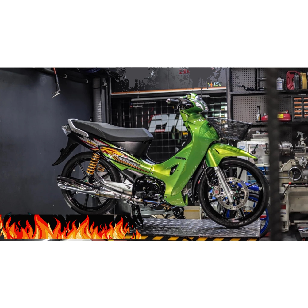 Tem rời Wave 125i R xanh lá đen HOT 2025