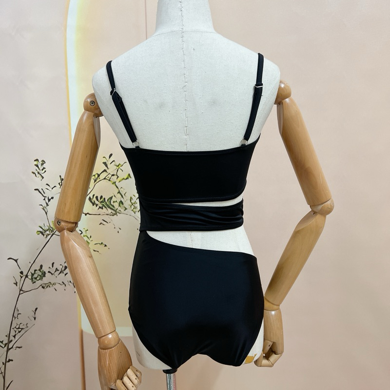 [ĐỒ BƠI LIỀN MẢNH LOẠI 1] Bikini 1 mảnh đi biển DÂY EO màu đen sang chảnh chất vải mềm mịn co giãn thoải mái | BigBuy360 - bigbuy360.vn
