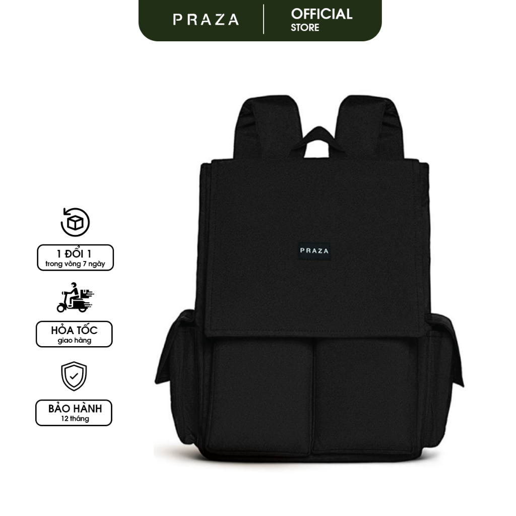 Balo Nam Nữ Có Ngăn Đựng Laptop 15.6 inch Trượt Nước Cao Cấp PRAZA - BL199