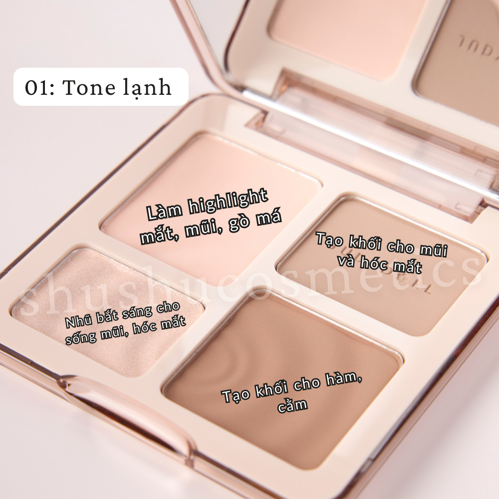 Bảng Phấn Tạo Khối JUDYDOLL Highlight Bắt Sáng Tự Nhiên Lâu Trôi Chống Nước SHUSHU COSMETICS