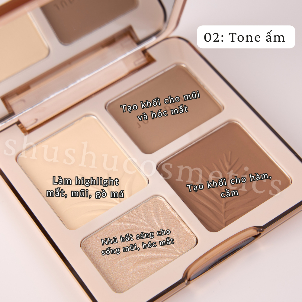 Bảng Phấn Tạo Khối JUDYDOLL Highlight Bắt Sáng Tự Nhiên Lâu Trôi Chống Nước SHUSHU COSMETICS