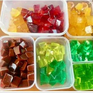 Bột làm thạch hiệu Con Cá hộp 12 gói Bột làm thạch dẻo Topping đồ uống Nguyên liệu nấu chè