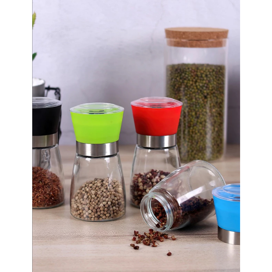 GDHT Cối Xay Tiêu, Lọ Xay Tiêu, Xay Hạt Khô Bằng Thủy Tinh Loại 1