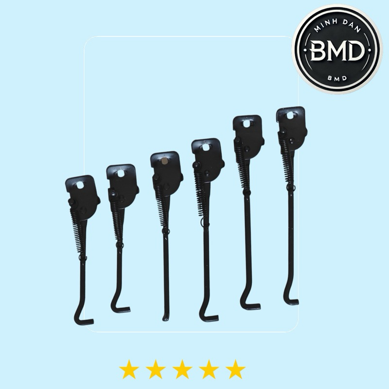 Chân chống không khoá lắp xe đạp 12-20 đen và mạ