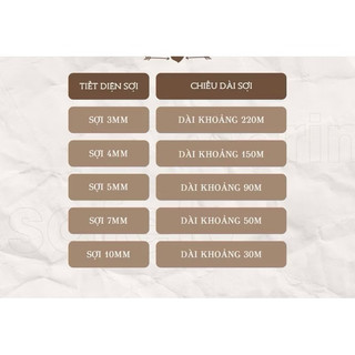 Dây thừng macrame se cotton, dây thừng trang trí