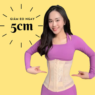 Đai Gen Nịt Bụng Kéo Khóa Hana Fit - Định Hình Vòng Eo, Giảm Eo Sau Sinh, Tặng Thước Dây