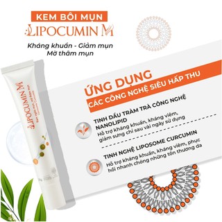 Kem chấm mụn, mờ thâm sẹo - LIPOCUMIN M. Hiệu quả sau 3-5 ngày