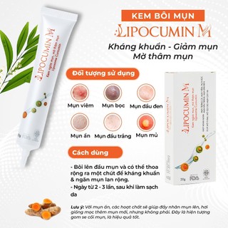 Kem chấm mụn, mờ thâm sẹo - LIPOCUMIN M. Hiệu quả sau 3-5 ngày