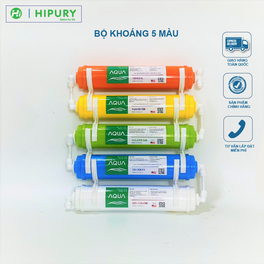  BỘ LÕI TẠO KHOÁNG AQUA 56789 bộ 5 quả lọc cung cấp chất khoáng cho cơ thể 