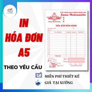 Hoá đơn bán hàng in theo yêu cầu thiết kế miễn phí IN TẠI XƯỞNG (IN TỪ 5 QUYỂN)