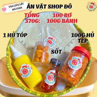 [Combo 370g ] Bánh Tráng Phơi Sương Muối Tép Hàn100g bơ + 100g TÉP HÀNH - 100g bánh ăn vặt shop đô
