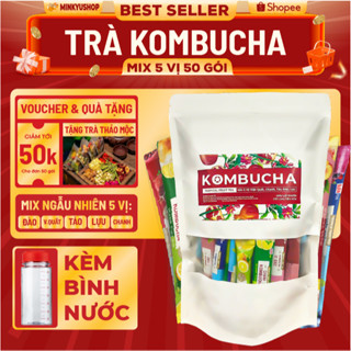 [CHỌN VỊ THEO YC] 50 gói Trà Kombucha Detox Mix 5 vị Giàu Lợi Khuẩn Hỗ Trợ Giảm Cân Đẹp Da 50 Gói