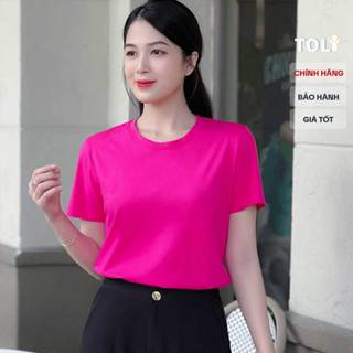 Áo thun trơn nữ cổ tròn TOLI 16 màu Form vừa dáng suông, vải cotton 4 chiều mềm mịn - BSB-02