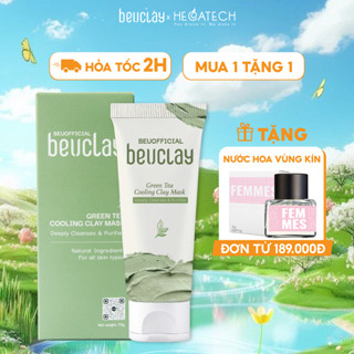 Mặt nạ đất sét BEUCLAY trà xanh sáng da, se khít lỗ chân lông, kiểm soát dầu, ngăn ngừa mụn cám mụn đầu đen