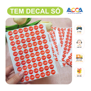 [SIÊU SALE] Tem decal size size số, size quần áo trẻ em số 80, 90 đến 150, 70 tem/tờ
