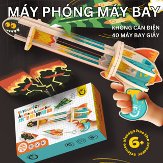 Đồ chơi thủ công DIY bắn máy bay lắp ráp STEM bằng gỗ trò chơi dân gian Call Play Airplane Launcher 