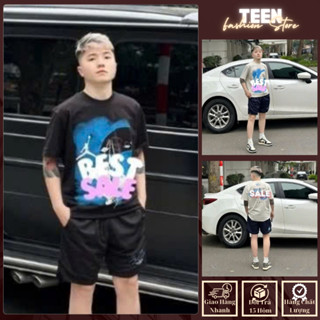 Bộ Hè Cộc Tay Nam Họa Tiết  Cổ Tròn ,_Bộ Quần Áo Cộc Tay Chất Liệu Cotton Co Dãn New 2025