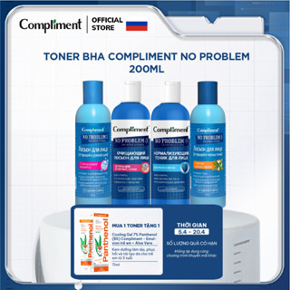 Toner BHA Compliment No Problem làm sạch sâu, kiềm dầu, giảm mụn, mờ thâm 200ml