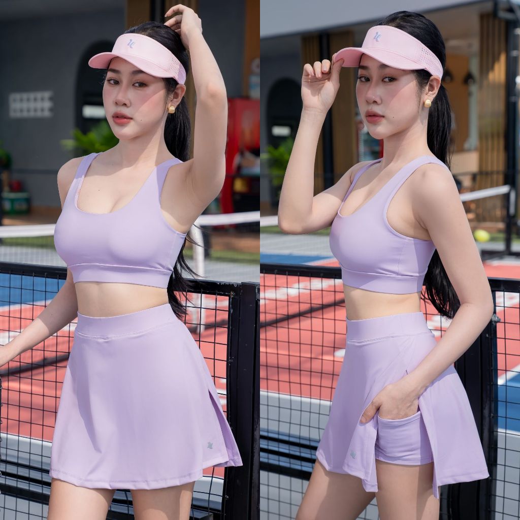 Set bộ thể thao nữ Reeta chất vải mềm min,co giãn.tập tennis,pickleball,cầu lông áo bra ft chân váy (027-061) | BigBuy360 - bigbuy360.vn