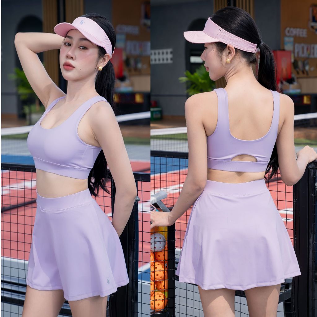 Set bộ thể thao nữ Reeta chất vải mềm min,co giãn.tập tennis,pickleball,cầu lông áo bra ft chân váy (027-061) | BigBuy360 - bigbuy360.vn