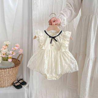 [QCCC ] Bodysuit váy ren màu be công chúa đầy tháng , thôi nôi dành cho bé gái A026